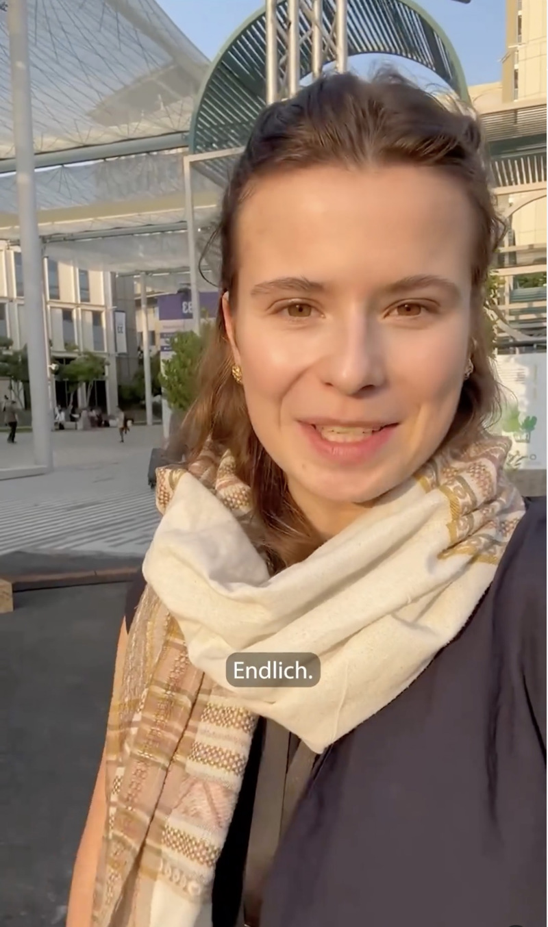 Auf Instagram lässt Klima-Luisa ihre Follower am Dubai-Urlaub teilhaben.