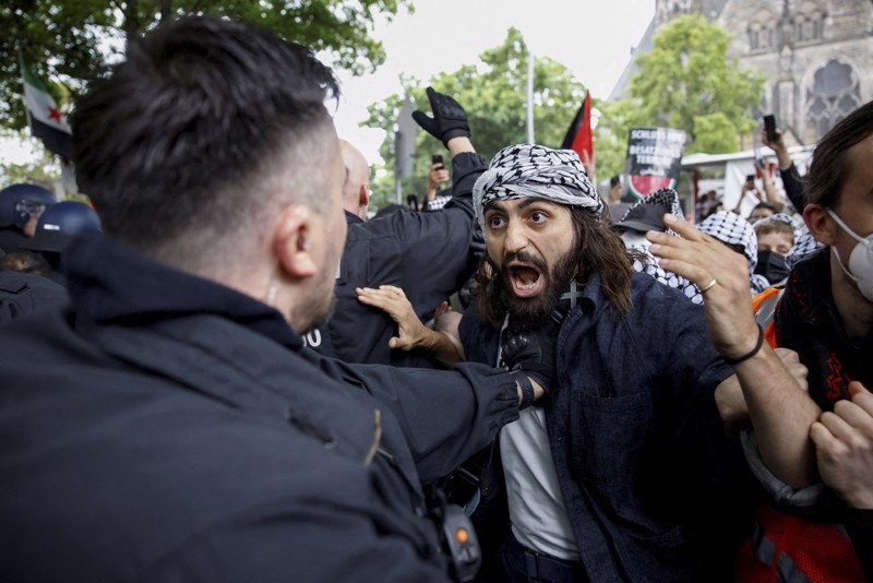 Aggressive Stimmung bei den Pro-Hamas-Demos.