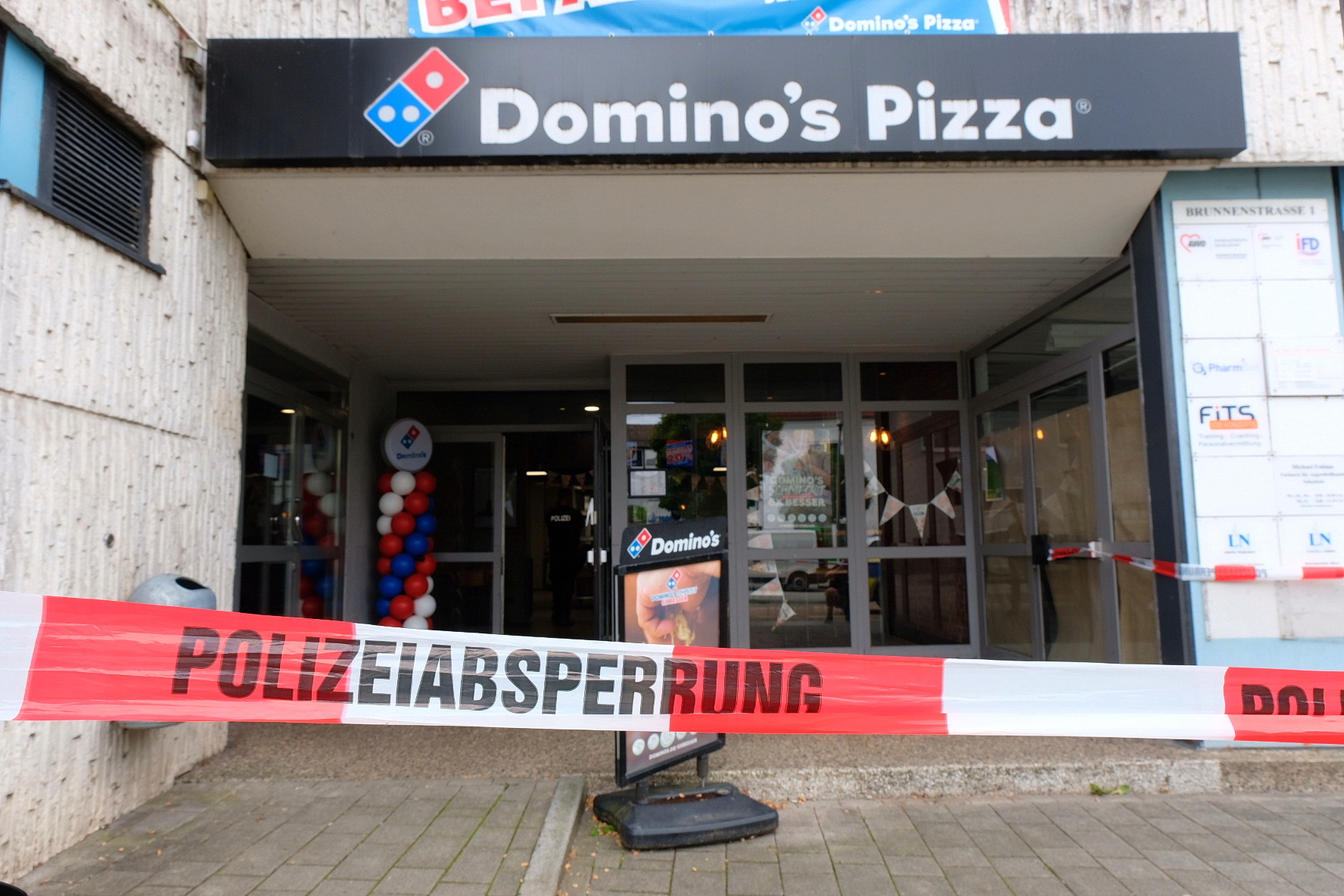 Der Bereich wurde von den Beamten abgesperrt.
