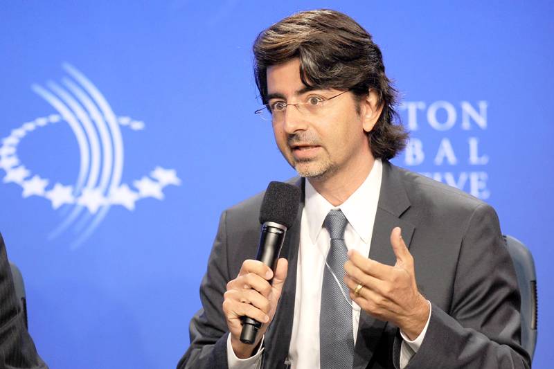 Ebay-Gründer und „Philanthrop“ Pierre Omidyar beim Jahrestreffen der „Clinton Global Initiative“ in New York, 23.09.2010