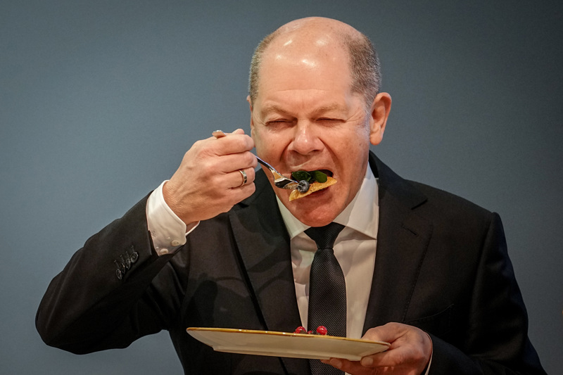 Blaubeeren stehen beim Noch-Kanzler Scholz hoch im Kurs