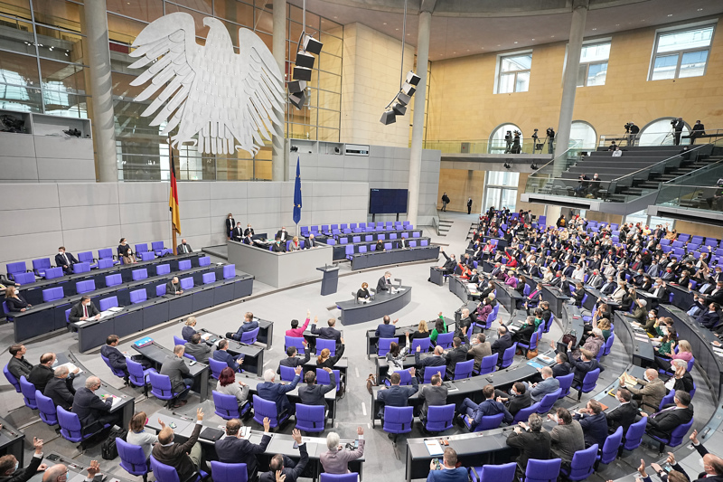 Das Parlament im Bundestag im Dezember 2021