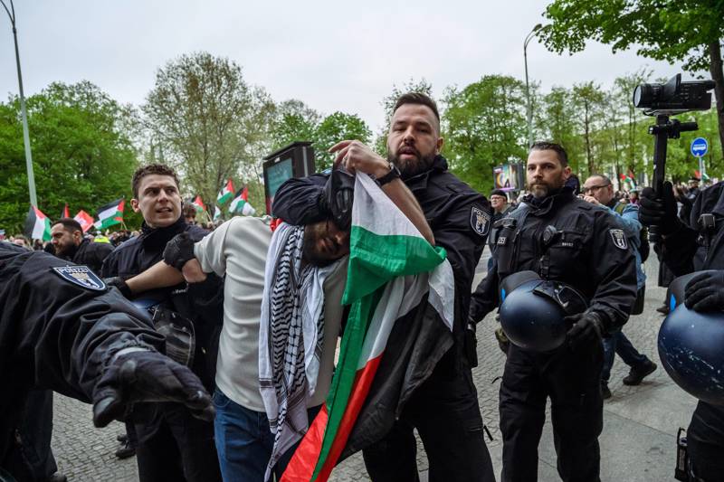 Auf pro-palästinensischen Demonstrationen wurden im Jahr 2024 insgesamt 57 Mal Journalisten attackiert.