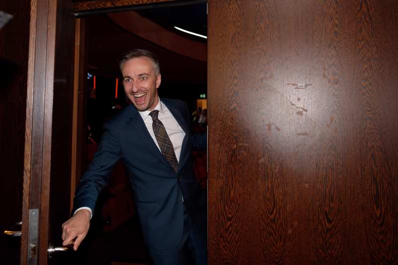 TV-Satiriker Jan Böhmermann bei der 59. Grimme-Preisverleihung. Er bekommt den Preis in der Kategorie „Unterhaltung“.
