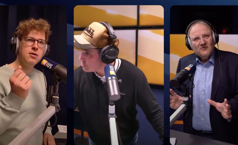 Auch morgen früh wieder live im NIUS-Studio: Julius Böhm, Alex Purrucker und Ralf Schuler