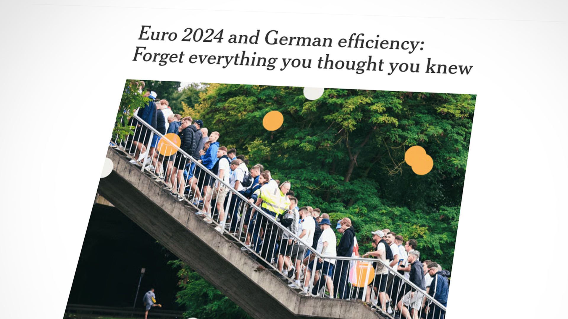 Die Story der New York Times über verloren gegangene deutsche Ordnung