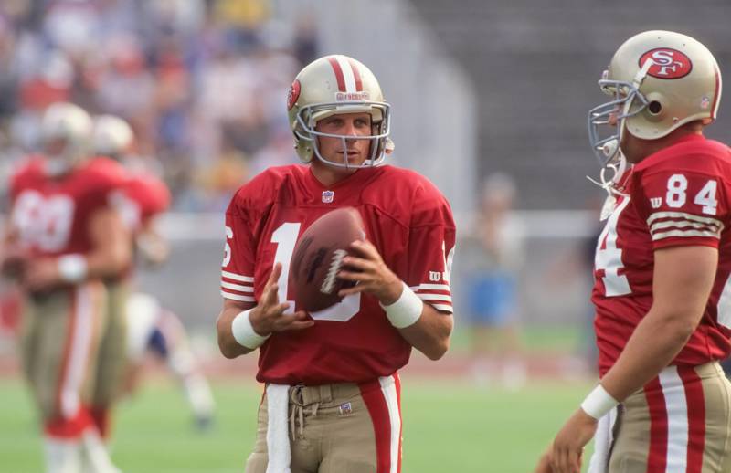 Joe Montana, der San Francisco 49ers beim American Bowl, in den 90er Jahren im Berliner Olympiastadion.