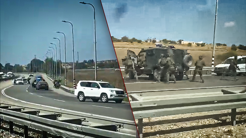 Nahe einer Autobahn entbrannte ein Gefecht zwischen Armee und Terroristen.