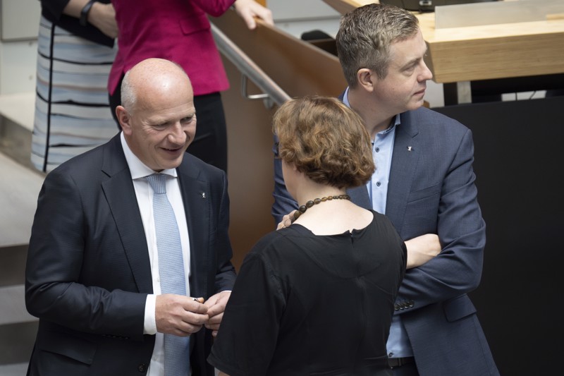 Berlins regierender Bürgermeister Kai Wegner mit Czyborra