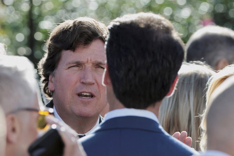 Unter den Gästen war auch US-Talk-Legende Tucker Carlson.
