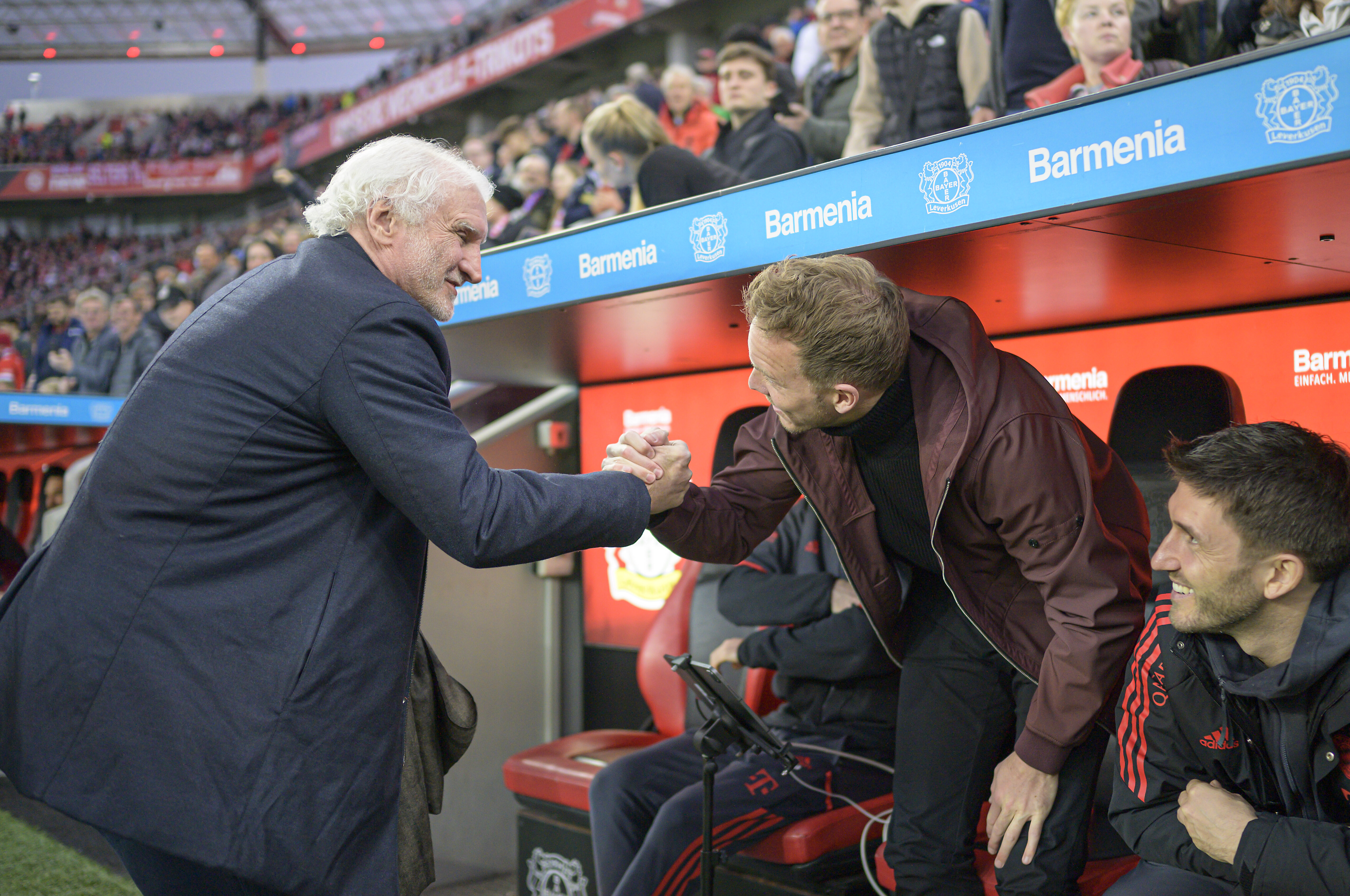 März 2023: Völler und Nagelsmann beim Spiel der Bayern gegen Leverkusen.