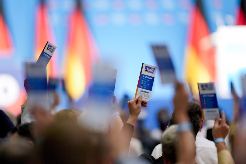 Mit nur wenigen Minuten Verspätung lief der AfD-Parteitag sonst reibungslos ab.