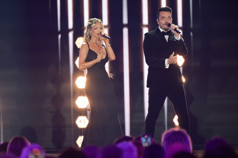 Shirin David durfte gemeinsam mit Giovanni Zarrella vor dem Publikum singen.