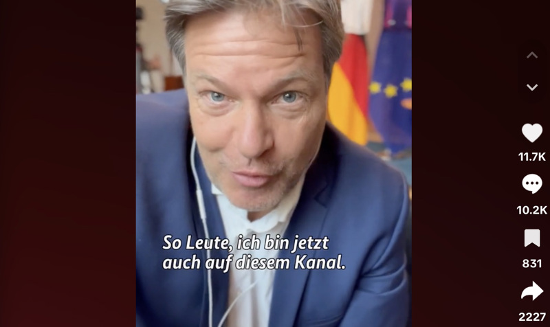Habecks TikTok-Premiere lief mutmaßlich ohne das, was angekündigt war: Fragen der Bürger.
