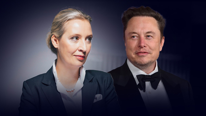 Kein Duell, nur ein Gespräch: Am 9. Januar spricht Elon Musk live auf X mit AfD-Chefin Alice Weidel.