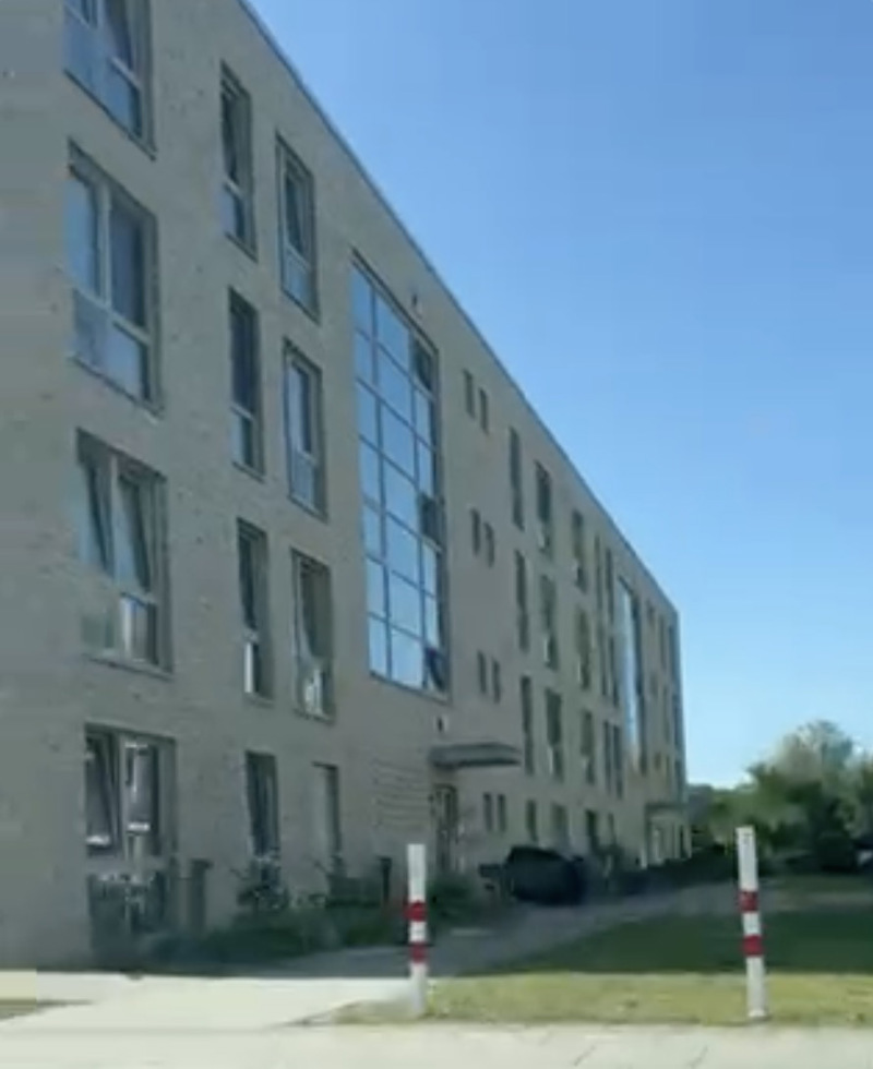 Die Wohngebäude am Gleisdreieck in Hamburg Bergedorf.