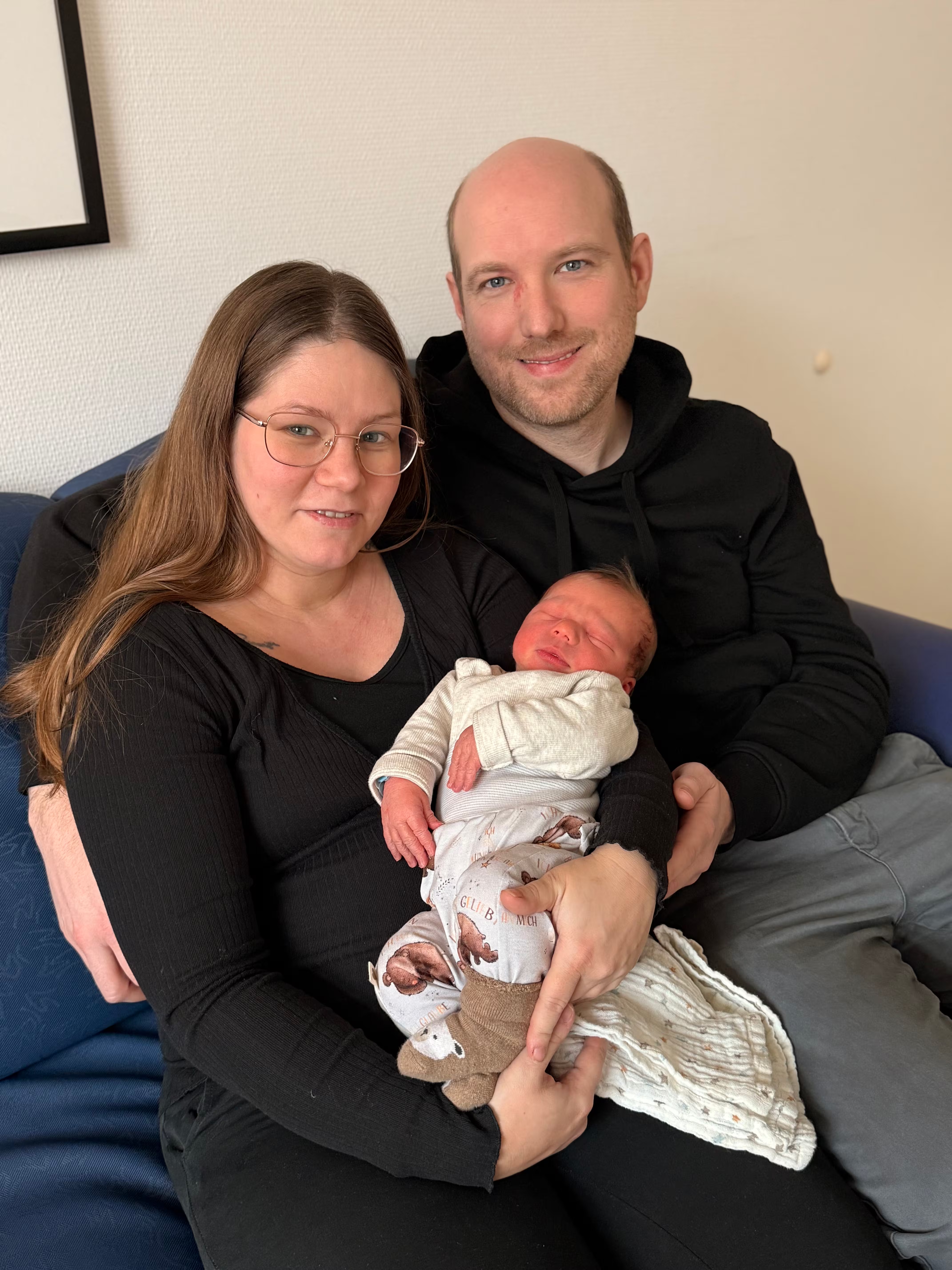 Neujahrsbaby Henri Roffka wurde am 1. Januar 2026 um 0:26 Uhr im AKH Celle geboren.