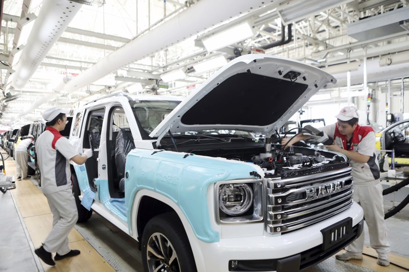 In Chongqing produziert „Great Wall Motors“ sein SUV-Modell H9.