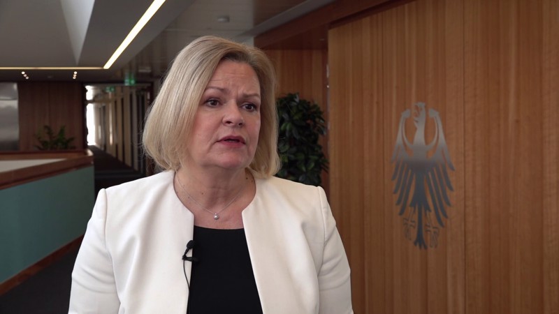 Bundesinnenministerin Nancy Faeser (SPD) vor wenigen Tagen in Berlin