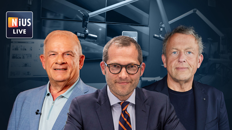 Am Dienstag im NIUS LIVE Studio: ZDF-Legende Peter Hahne, NIUS-Reporter Julian Reichelt und NIUS-Moderator Christian Opitz