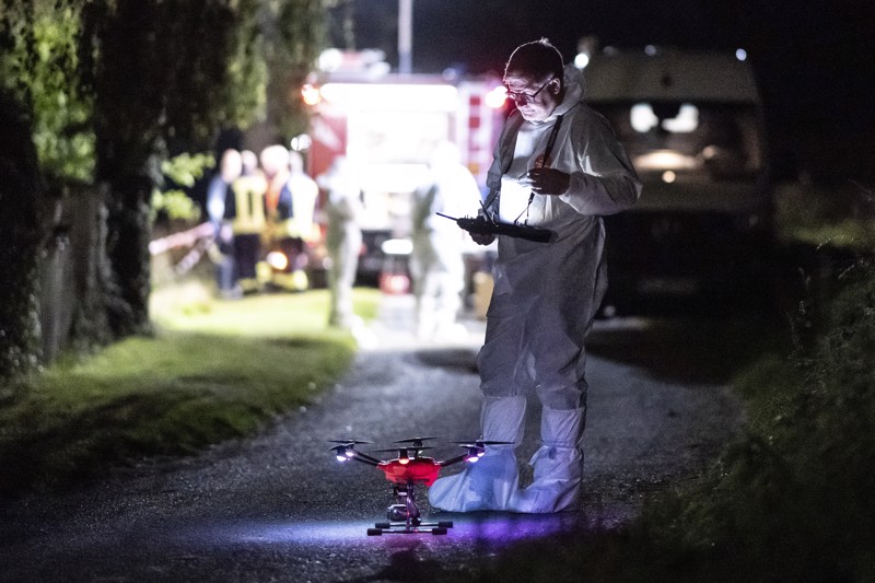 Bei den Ermittlungsarbeiten kam auch eine Drohne zum Einsatz.