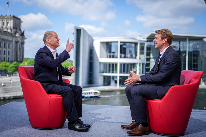 Scholz beim Sommerinterview der ARD