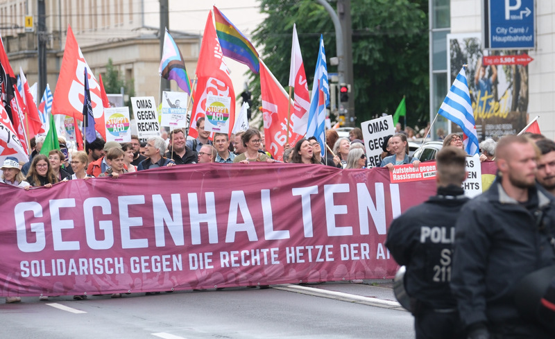 Demo gegen den AfD-Parteitag in Magdeburg
