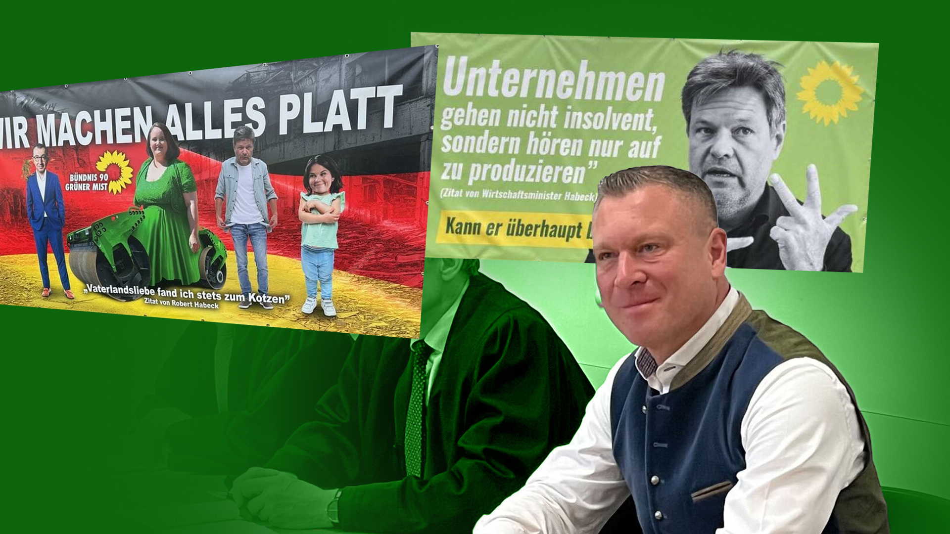 Unternehmer Michael Much eckte mit seinen Garten-Plakaten an, vor allem bei Annalena Baerbock.