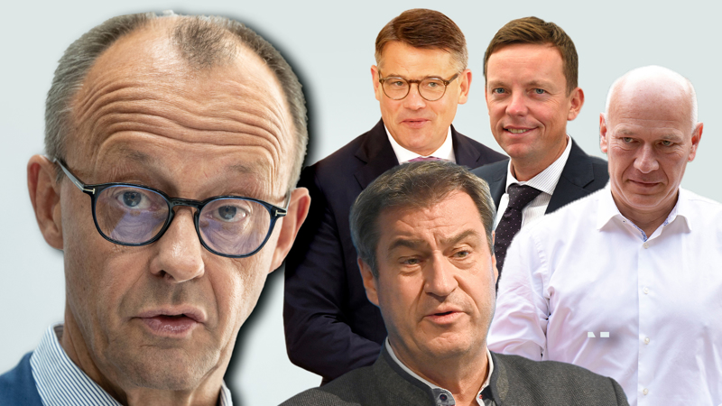 Wegner, Söder, Rhein, Hans: Merz wird aus den eigenen Reihen angegriffen.