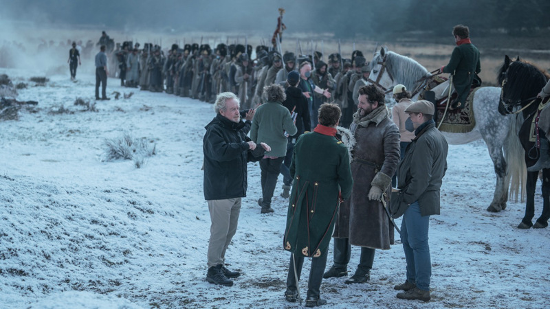 Regisseur Ridley Scott am Set von „Napoleon“