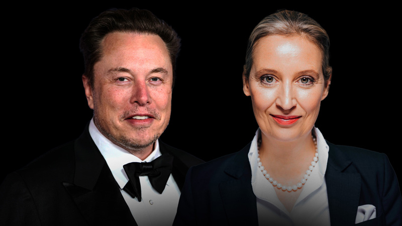 Elon Musk und Alice Weidel (Fotomontage)