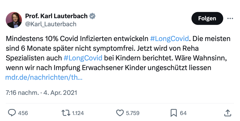 Screenshot von X/Twitter, 4. April 2021