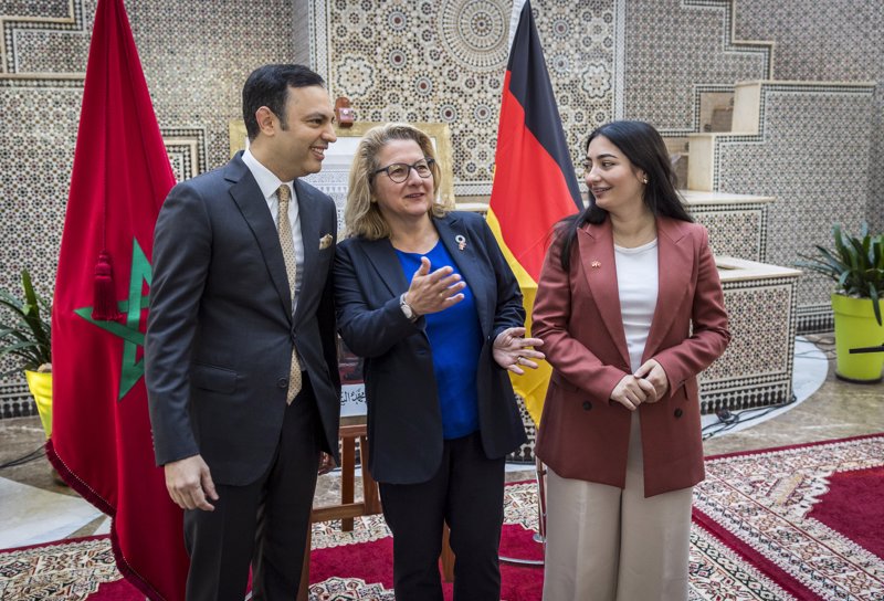 Svenja Schulze war am 25. Januar 2024 in Marokko, um die Zusammenarbeit in der Migration zu stärken.