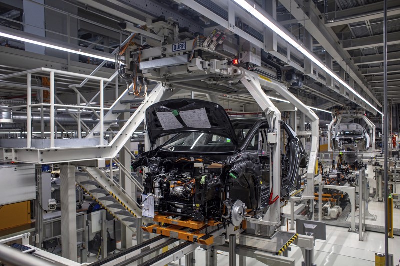 In dem VW-Werk Zwickau werden VW ID.3, ID.4, ID.5 und der Audi Q4 e-tron sowie der Cupra Born produziert.