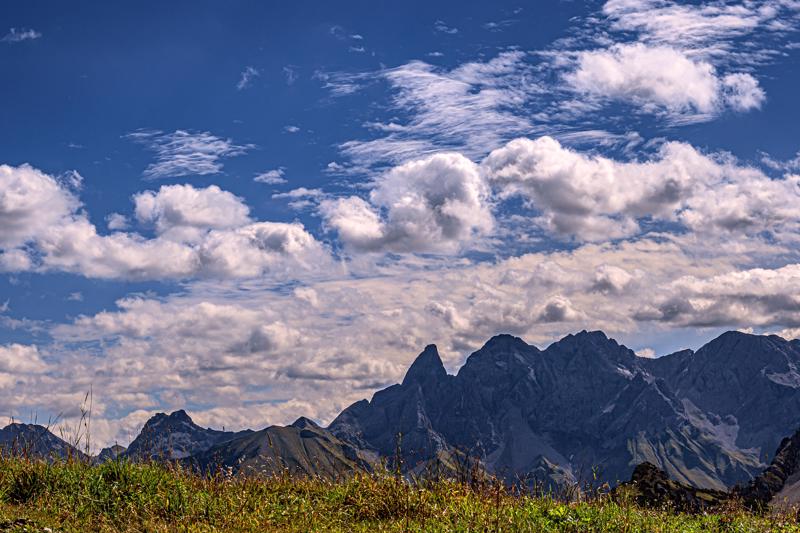 Blick auf das Fellhorn aus Oberstdorf, Bayern
