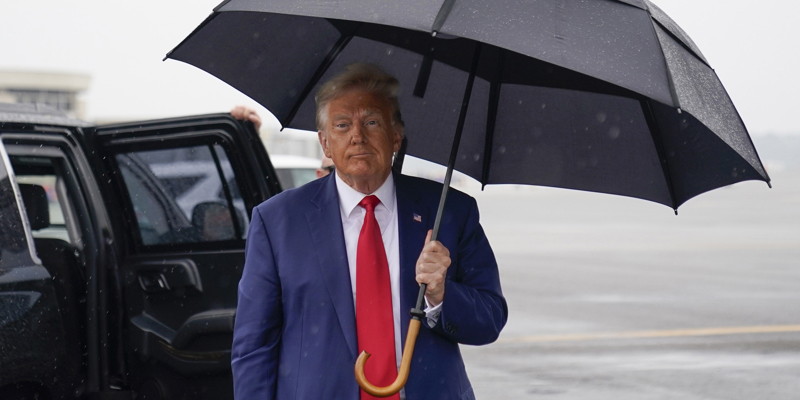 Trump nach seinem Gerichtstermin in Washington